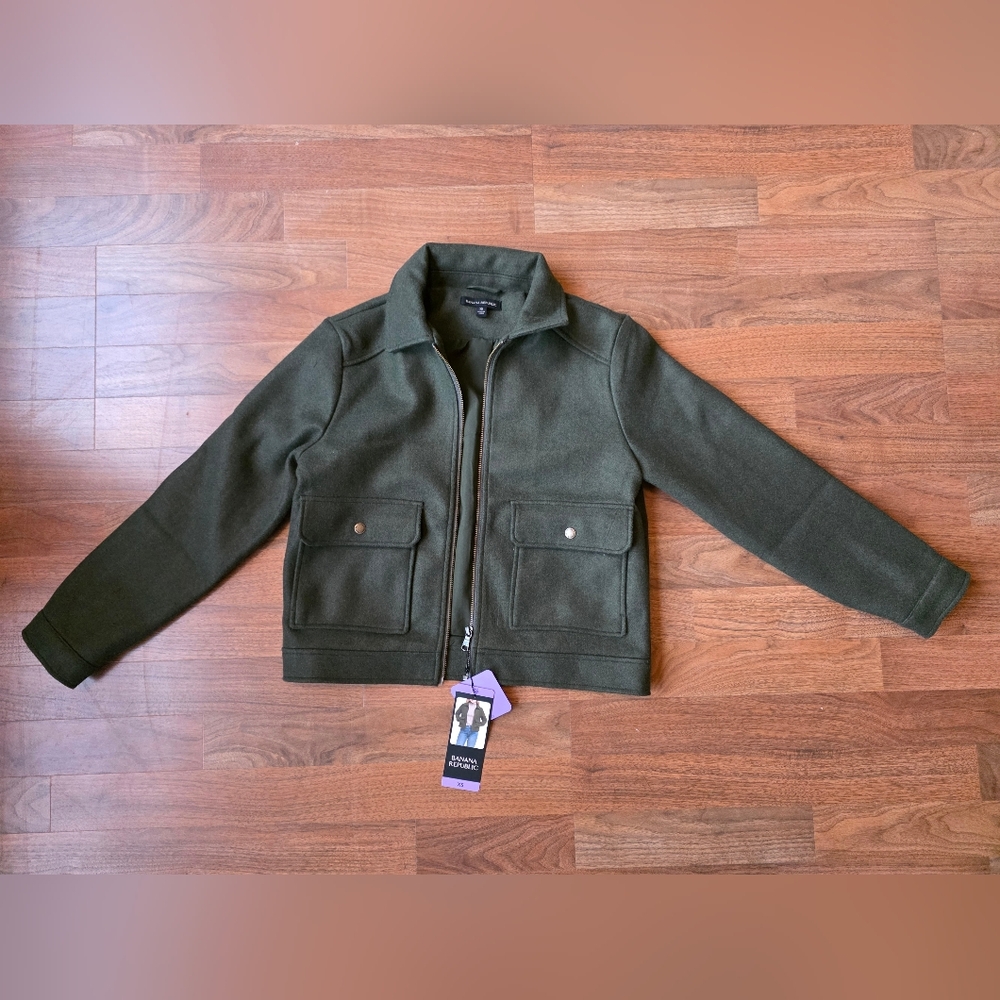Banana Republic Olive Bomber Jacket
